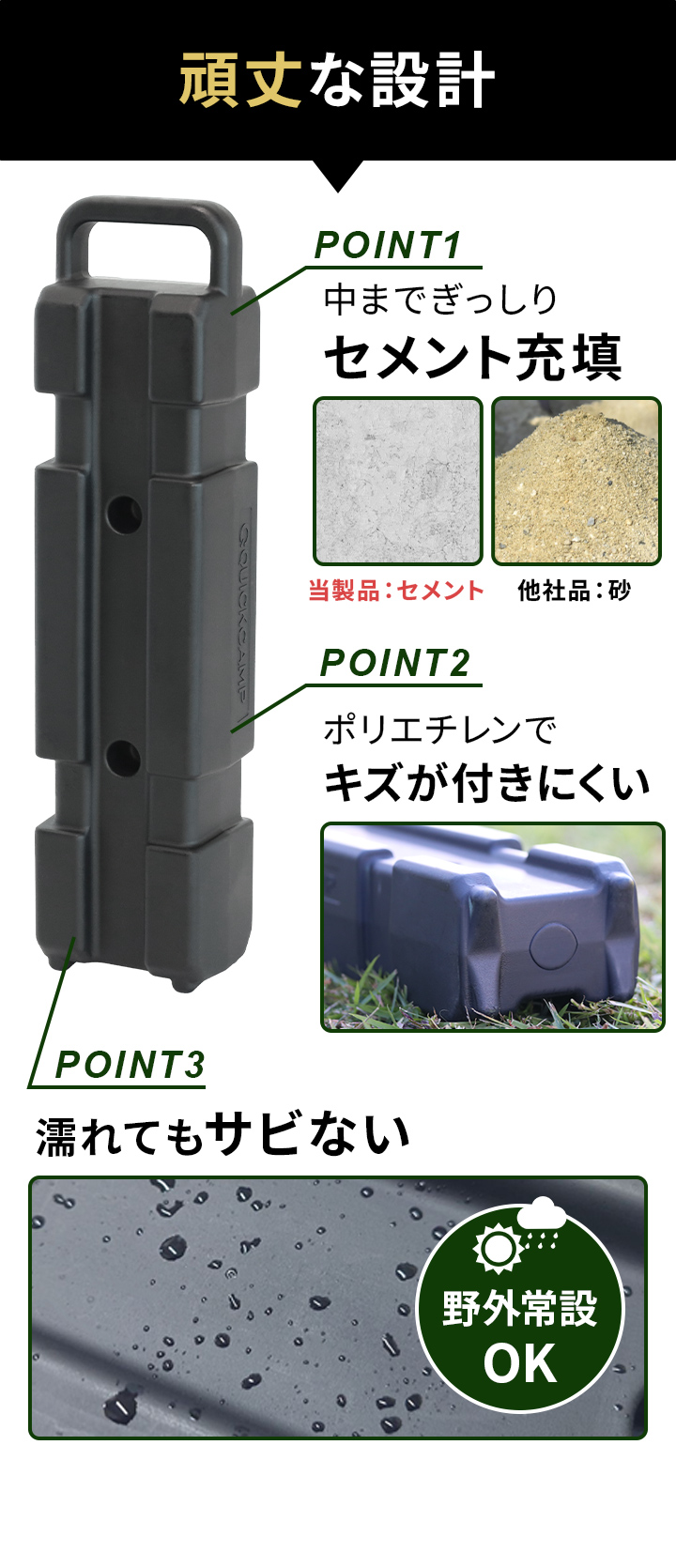 頑丈な設計