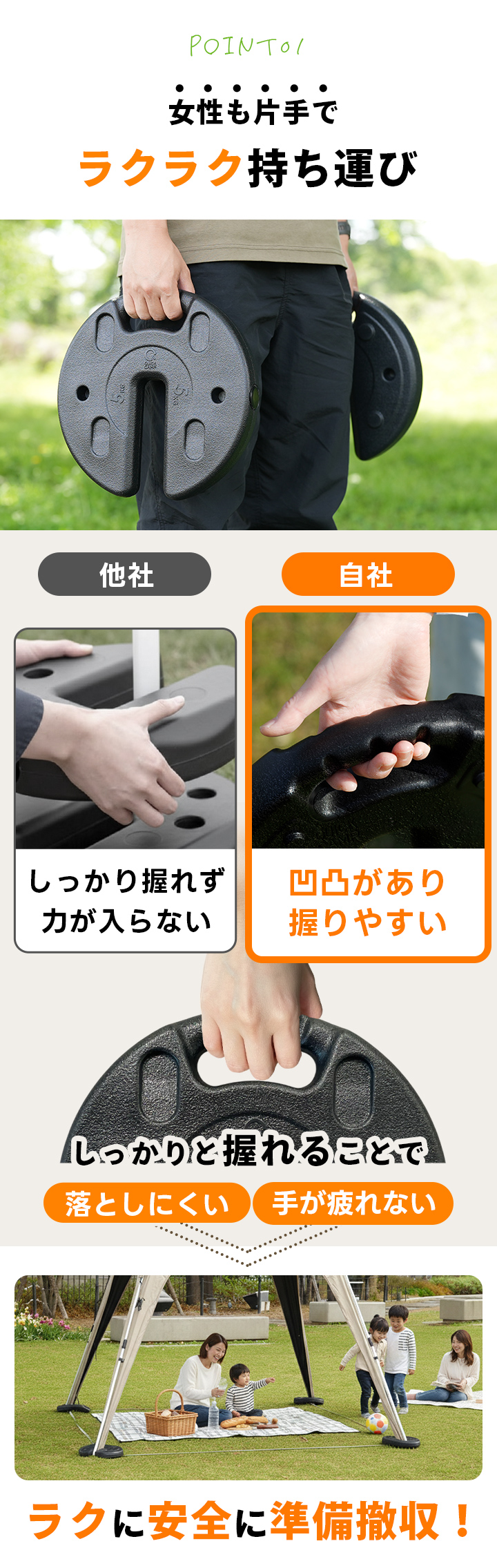 ラクに持ち運び