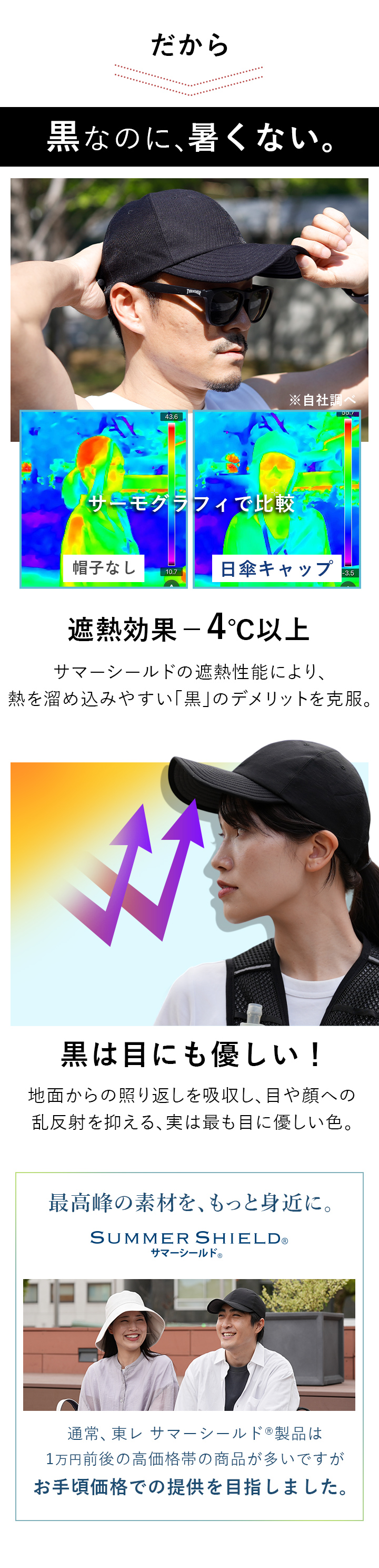 黒なのに、暑くない
