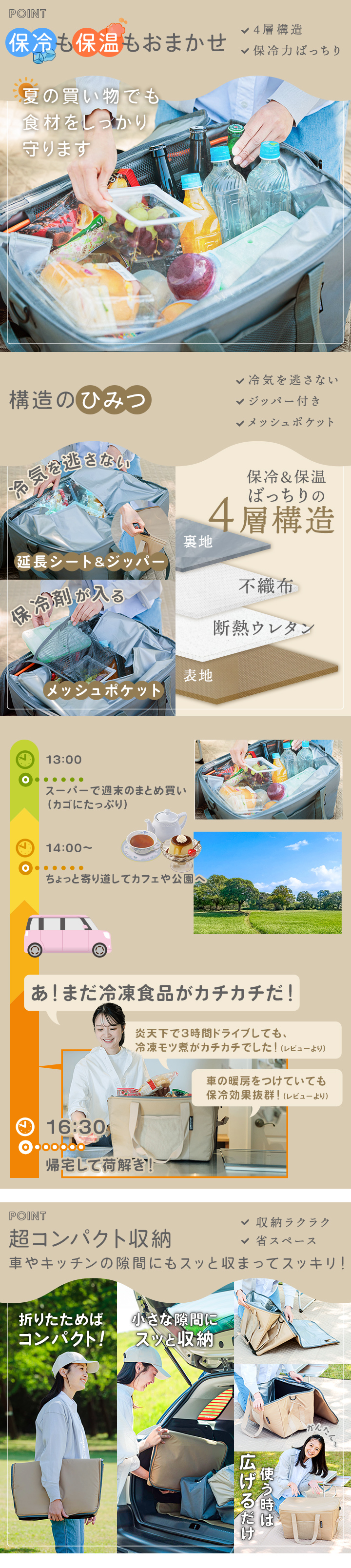 クイックキャンプ QUICKCAMP マイバスケットクーラー