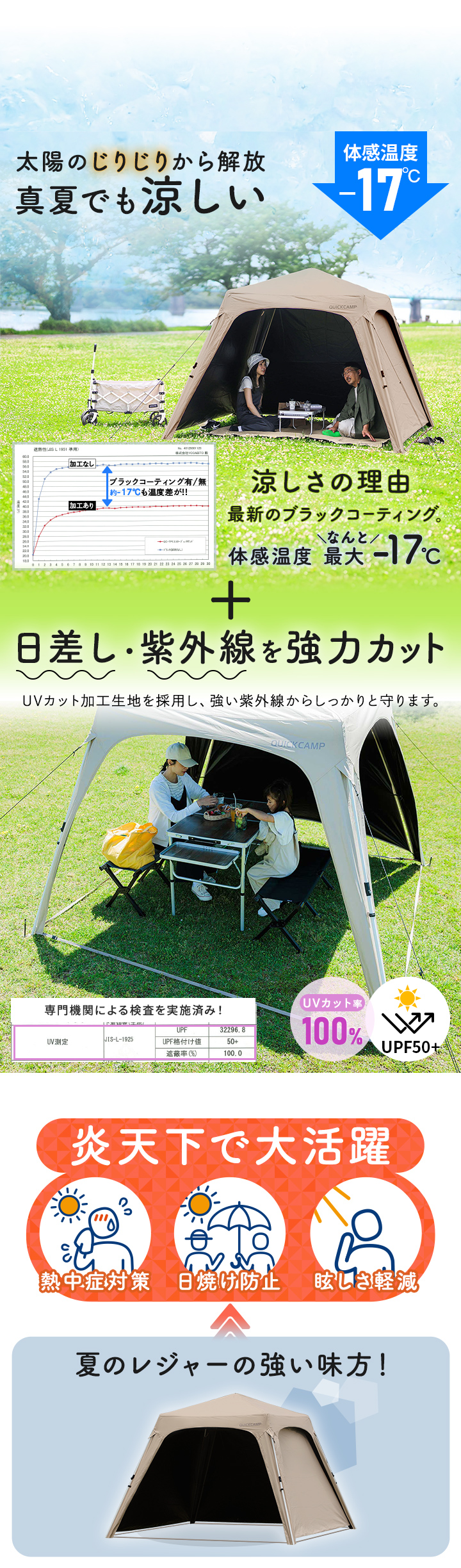 クイックキャンプ QUICKCAMP コンパクトタープ 2.5m