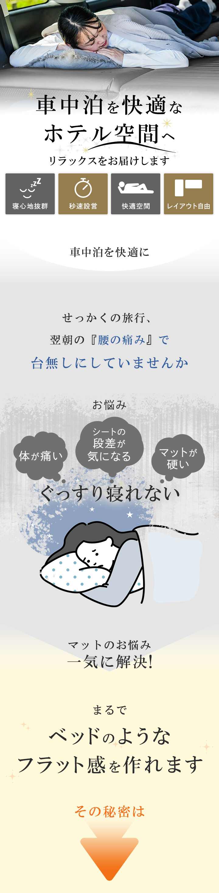 クイックキャンプ QUICKCAMP 車中泊マット