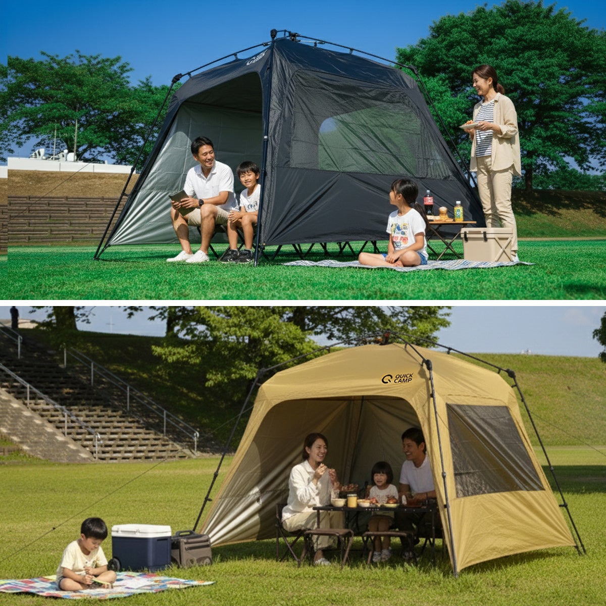 極美品　クイックキャンプ　ワンタッチタープ＆専用追加フラップ3枚 ワンタッチタープ 2.5m QC-TPI250 | 【公式】クイックキャンプ