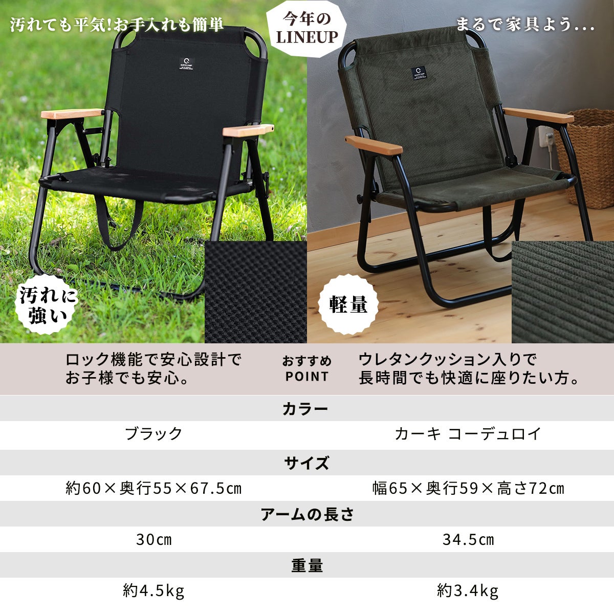折りたたみ 一人掛け ローチェア QC-ASC60C | クイックキャンプ