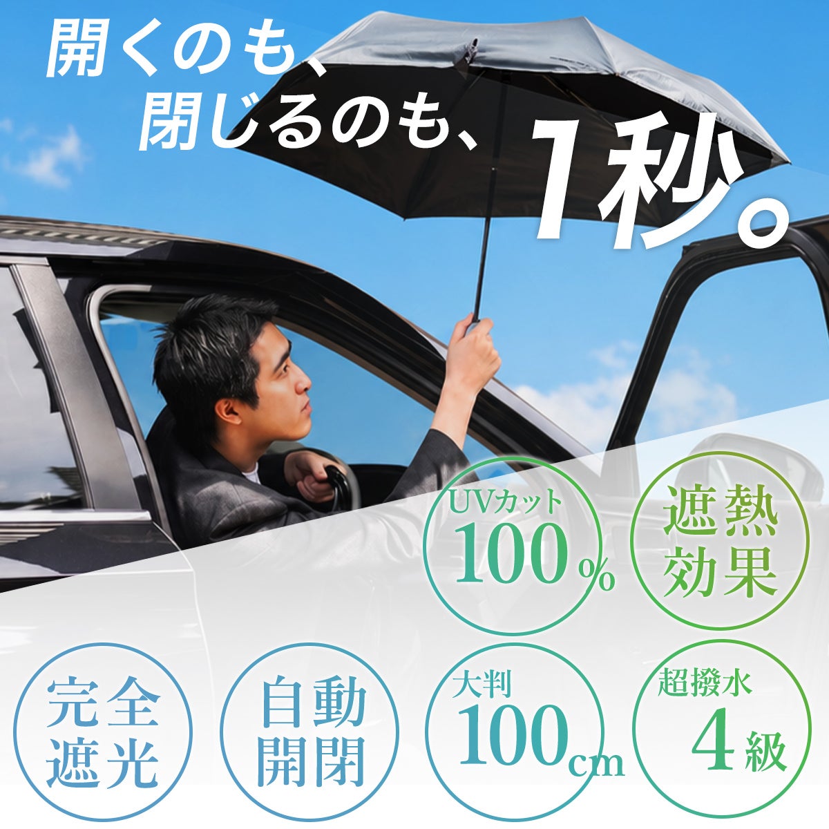 QC×-0& 晴雨兼用折りたたみ自動開閉日傘 QC-55WJP | 【公式】クイック