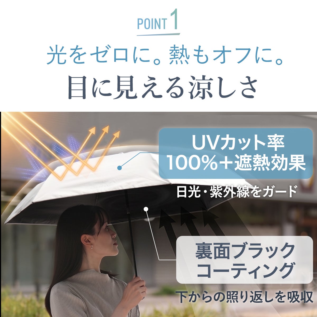 QC×-0& 晴雨兼用折りたたみ自動開閉日傘 QC-55WJP | 【公式】クイック